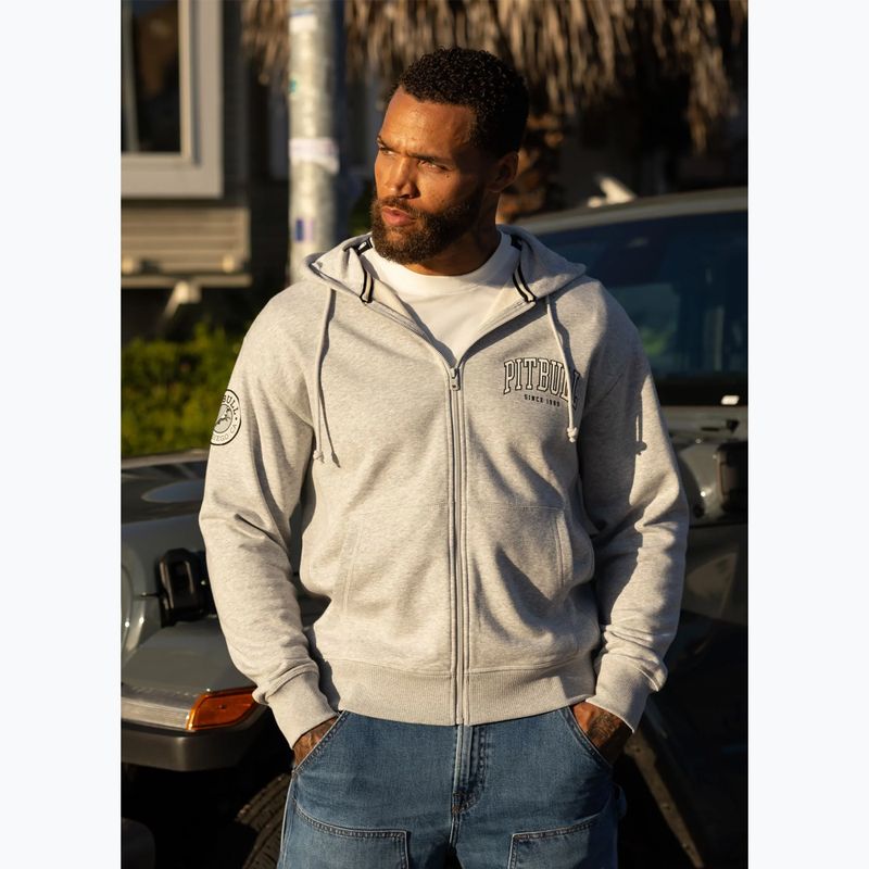 Felpa da uomo Pitbull Badger Hooded Zip grey/melange 14