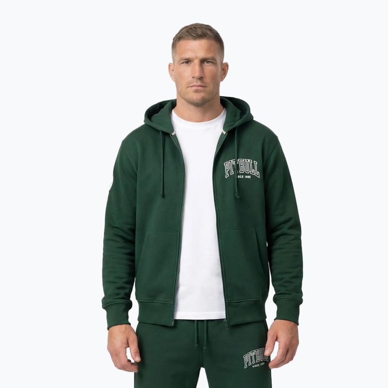 Felpa da uomo Pitbull Badger Hooded Zip hunter/green 3