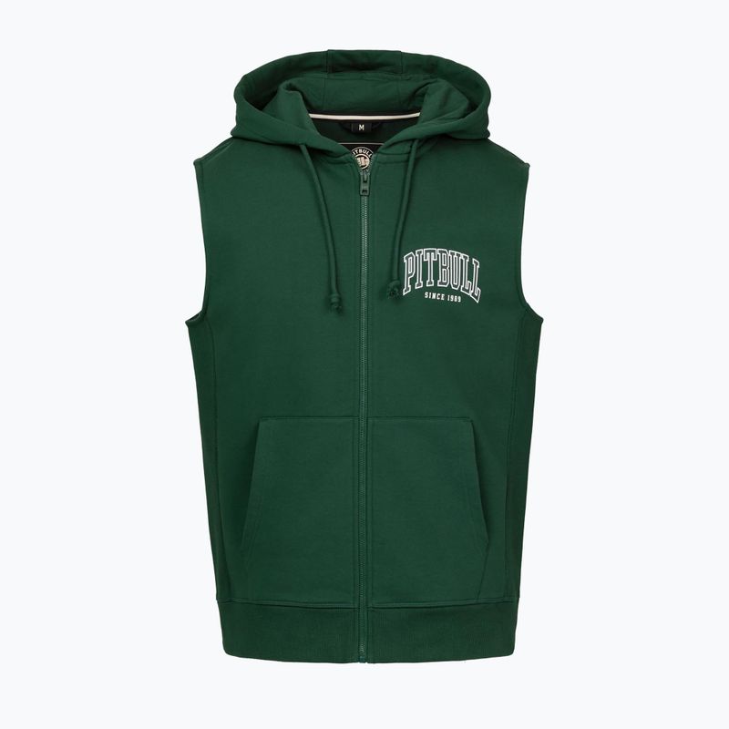 Felpa da uomo Pitbull Badger Hooded Vest Zip hunter green 5