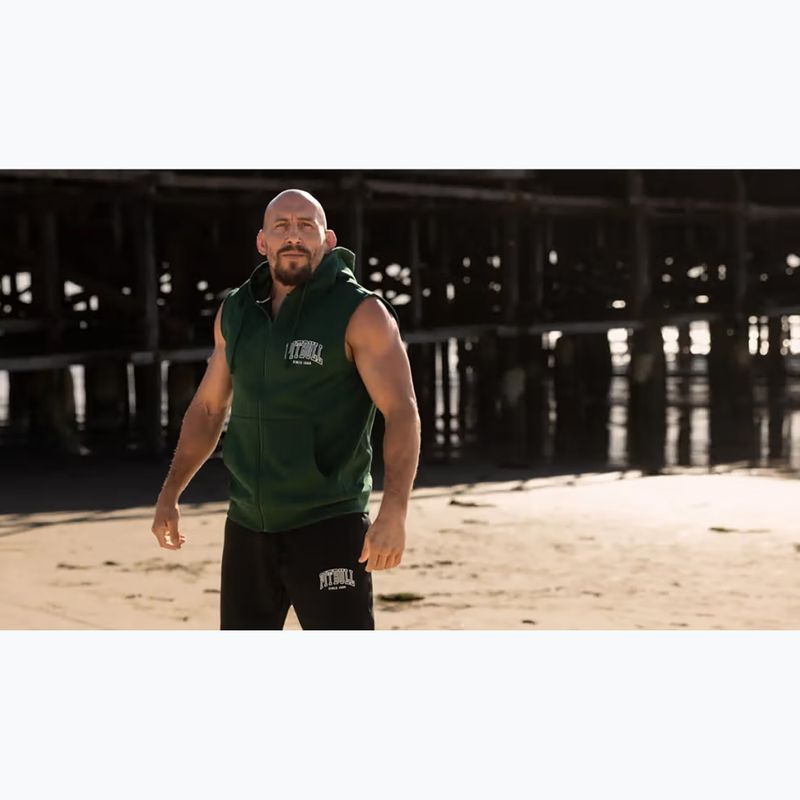 Felpa da uomo Pitbull Badger Hooded Vest Zip hunter green 10