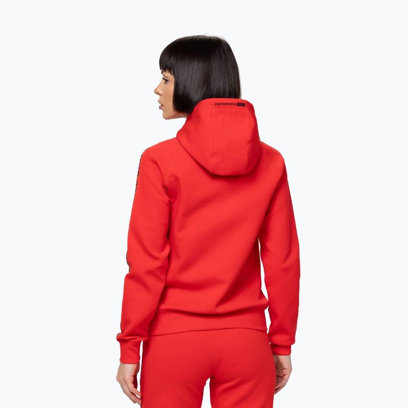 Felpa da donna Pitbull Explory Tape Hooded Zip fluo/red 3
