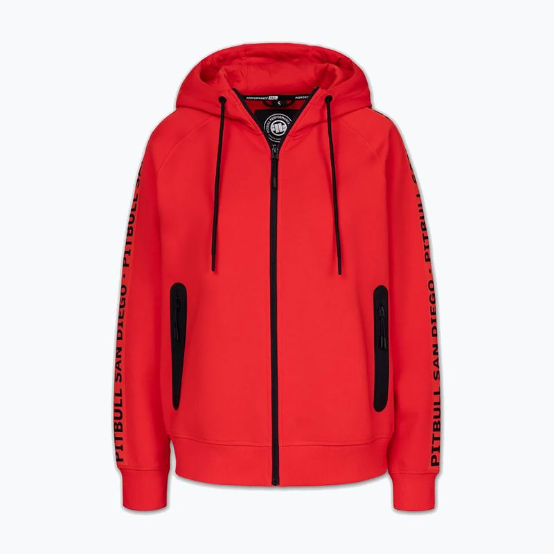 Felpa da donna Pitbull Explory Tape Hooded Zip fluo/red 6
