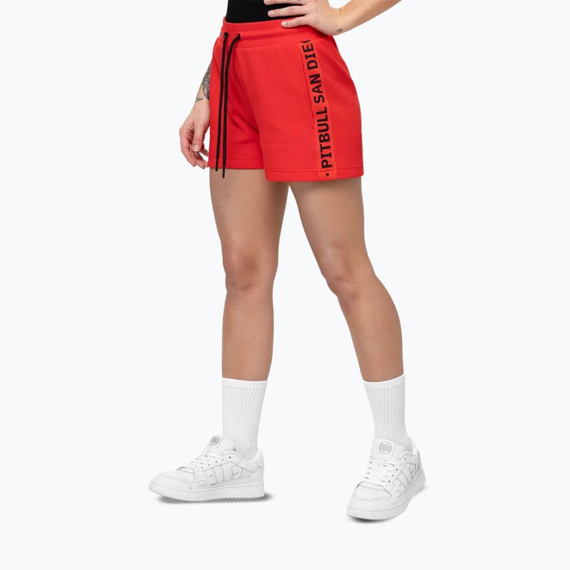 Pantaloncini da donna Pitbull Explory Tape fluo/red 4