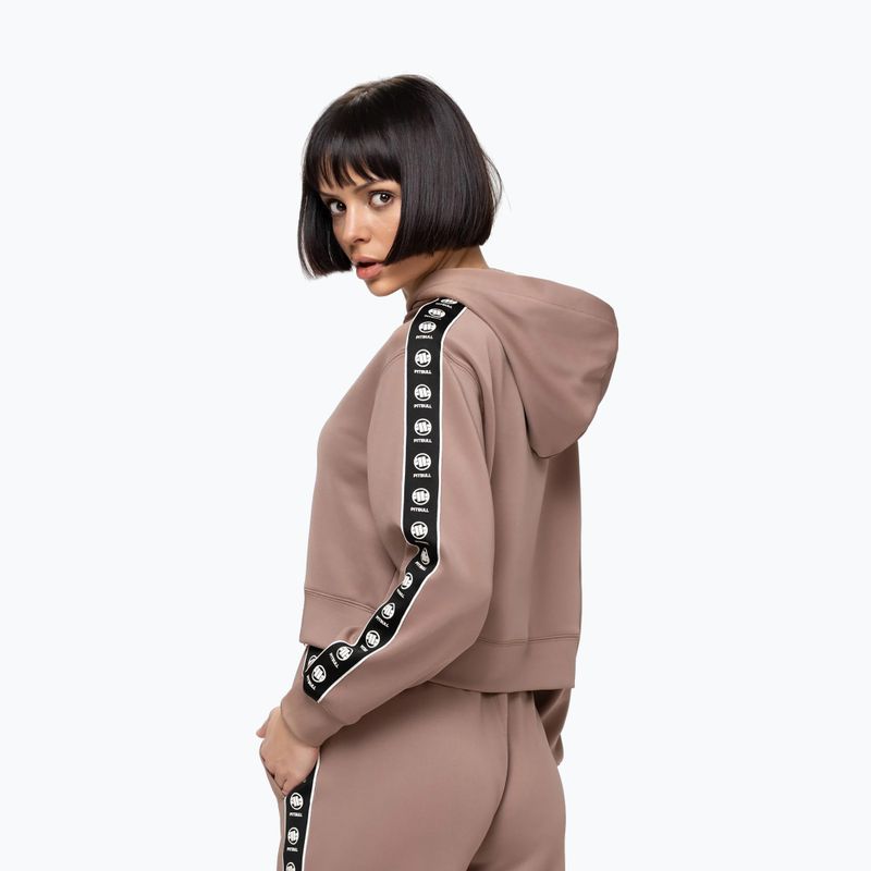 Felpa da donna Pitbull Verona Hooded Oversize chocolate mousse 4
