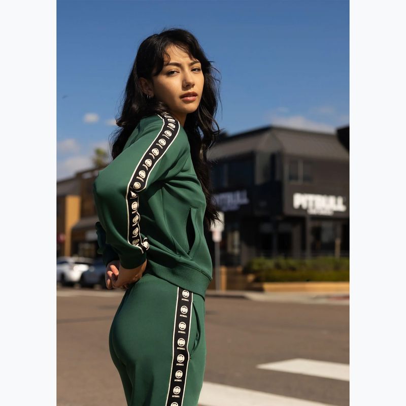 Felpa da donna Pitbull Verona Collar Zip bottle green 12