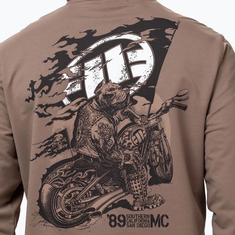 Felpa da uomo Pitbull MC Crewneck Sweatshirt brown savana 3