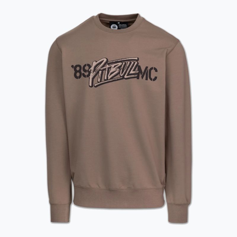 Felpa da uomo Pitbull MC Crewneck Sweatshirt brown savana 4