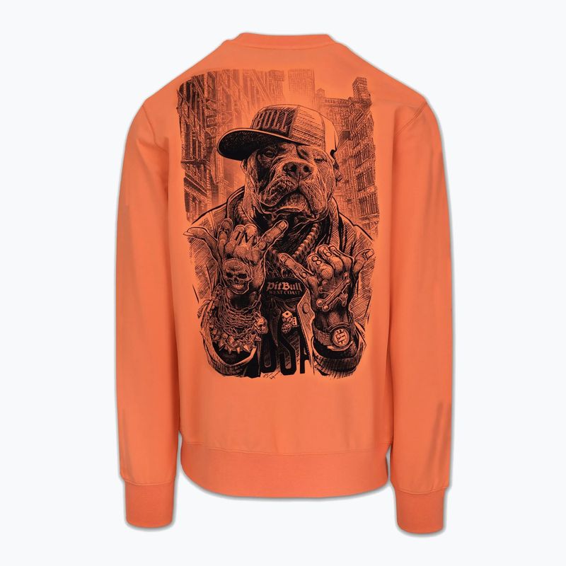 Felpa da uomo Pitbull USA Crewneck Sweatshirt fluo orange 6