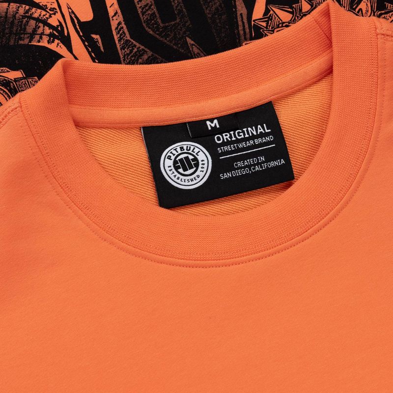 Felpa da uomo Pitbull USA Crewneck Sweatshirt fluo orange 7