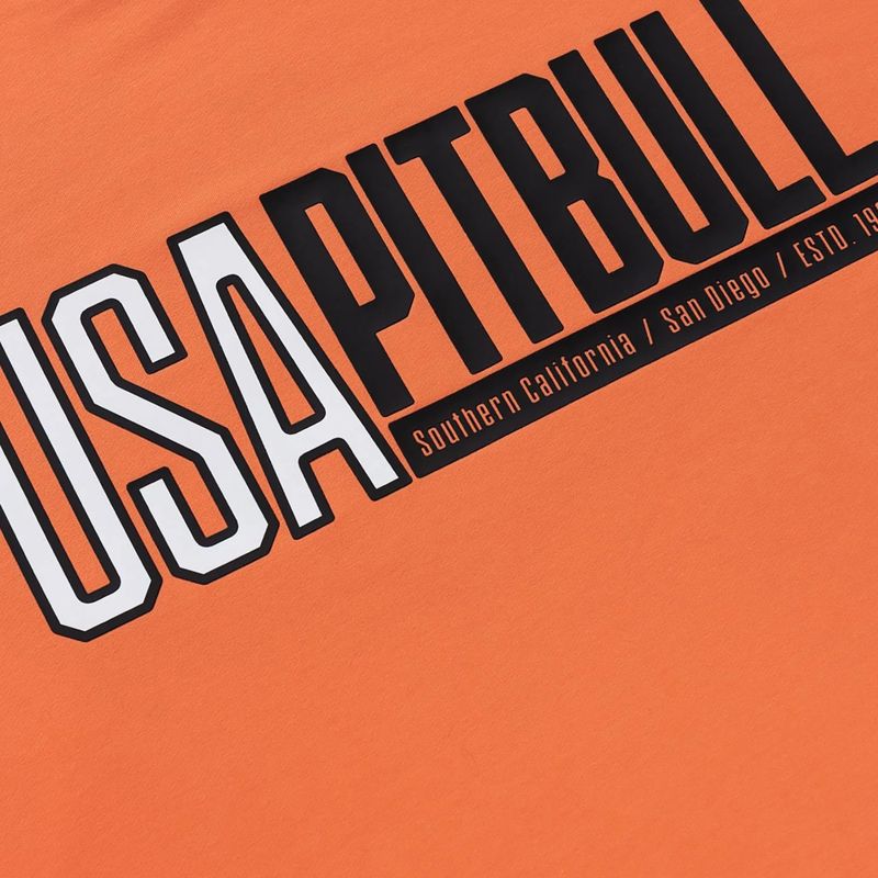 Felpa da uomo Pitbull USA Crewneck Sweatshirt fluo orange 8