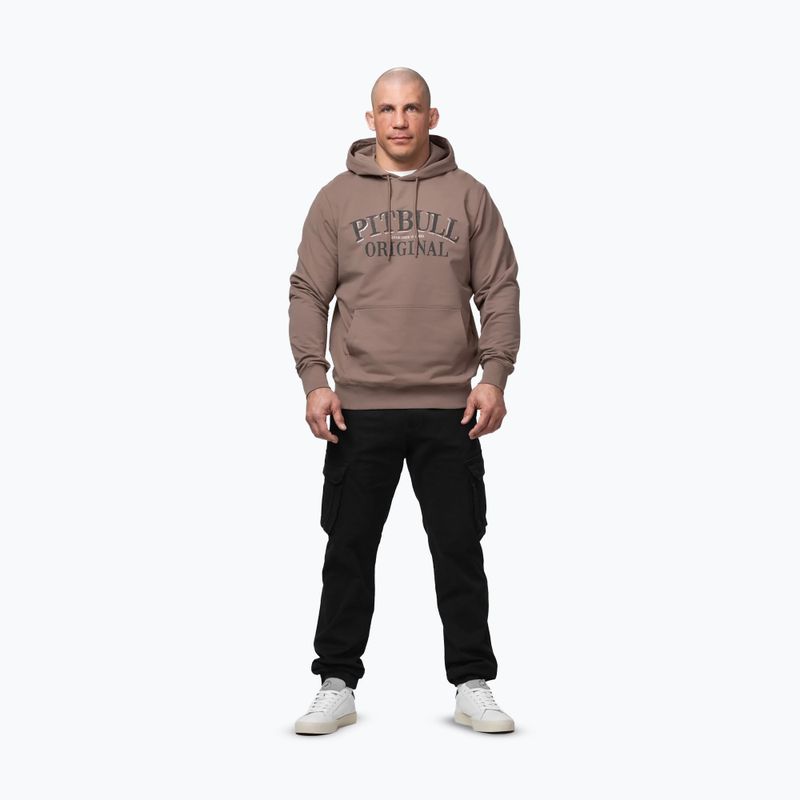 Felpa da uomo Pitbull Midnight Sweatshirt Hooded brown savana 2