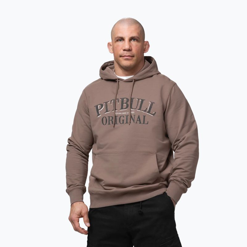 Felpa da uomo Pitbull Midnight Sweatshirt Hooded brown savana 4