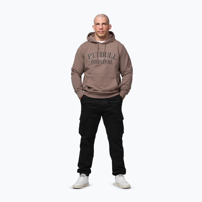 Felpa da uomo Pitbull Midnight Sweatshirt Hooded brown savana 5