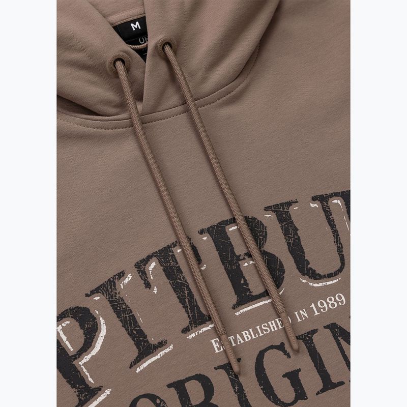 Felpa da uomo Pitbull Midnight Sweatshirt Hooded brown savana 9