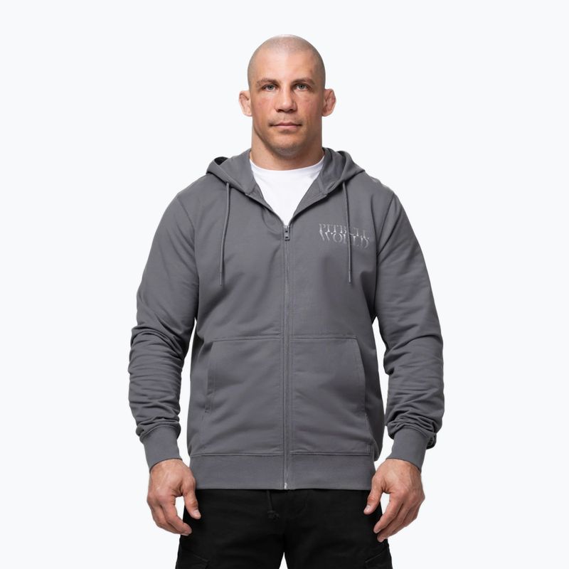 Felpa da uomo Pitbull World Sweatshirt Zip Hooded graphite 4