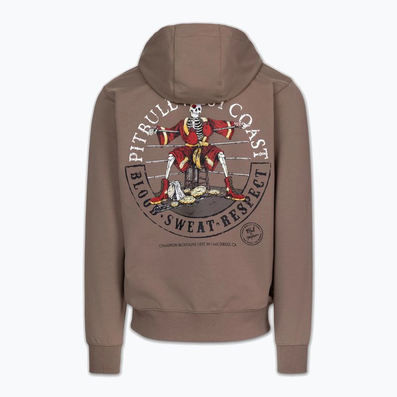 Felpa da uomo Pitbull Bloodline 2 Sweatshirt Zip Hooded brown savana 6