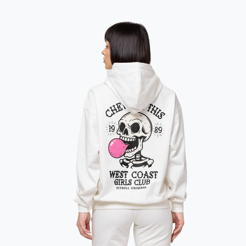 Felpa donna Pitbull Chew On This Hooded off white 3