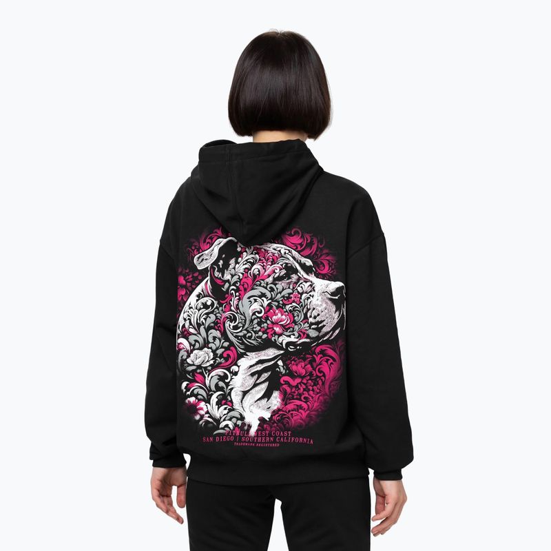 Felpa donna Pitbull Tatto Hooded black 3