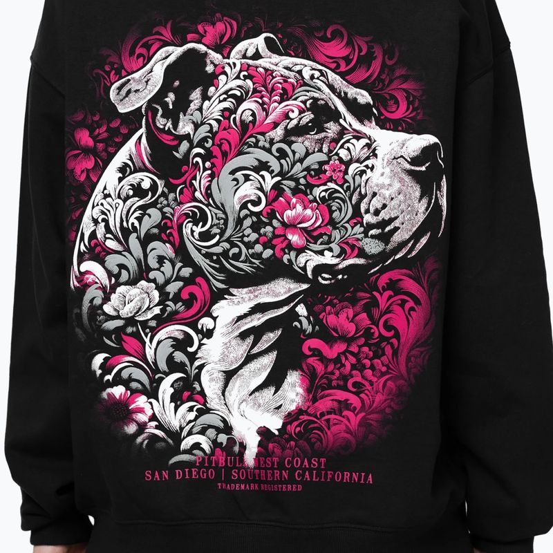 Felpa donna Pitbull Tatto Hooded black 4
