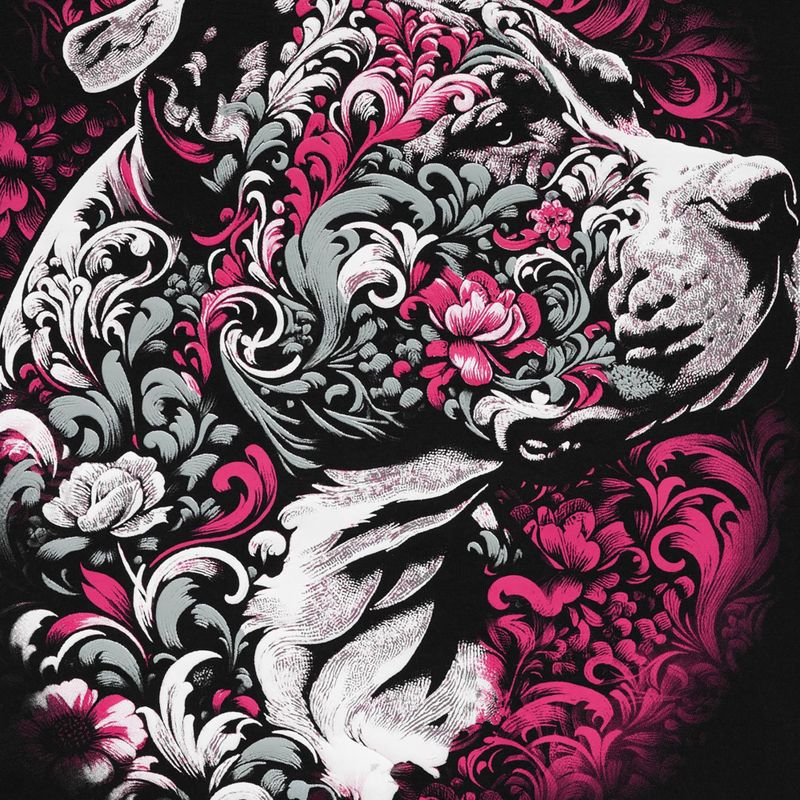 Felpa donna Pitbull Tatto Hooded black 7