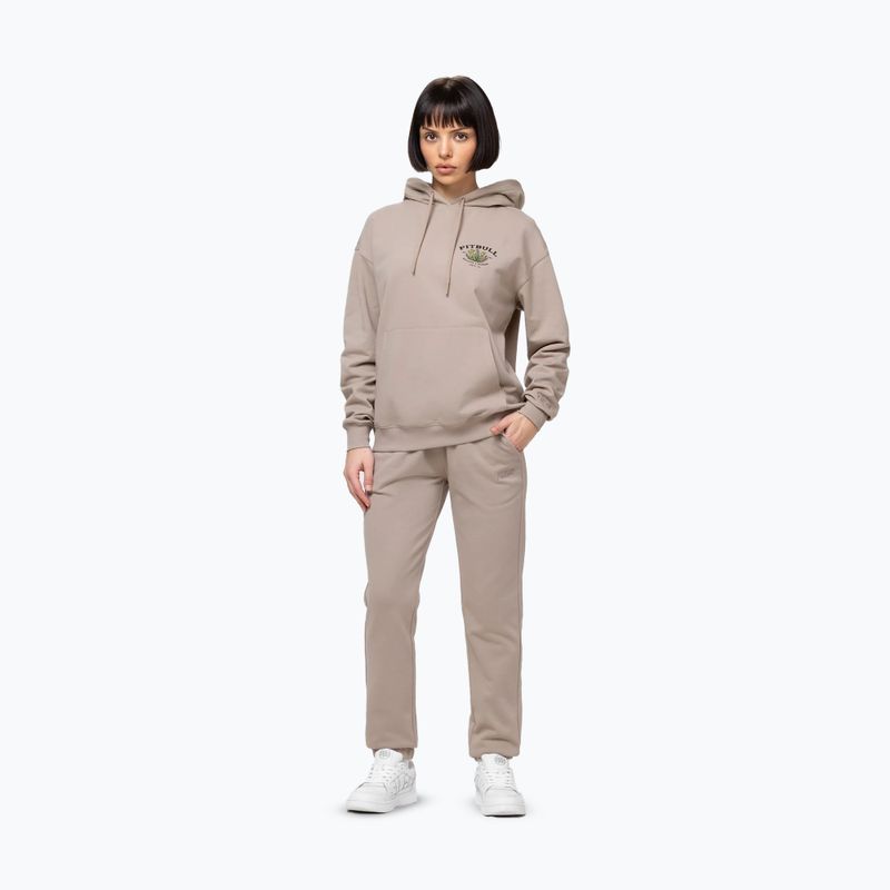 Felpa donna Pitbull Bullets & Blooms Hooded sand savana 2