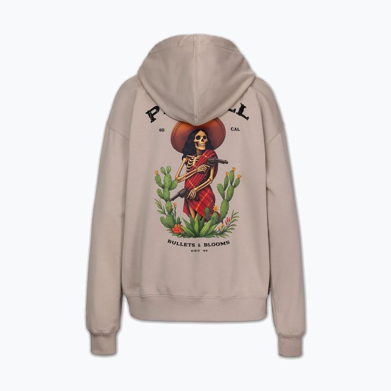 Felpa donna Pitbull Bullets & Blooms Hooded sand savana 6