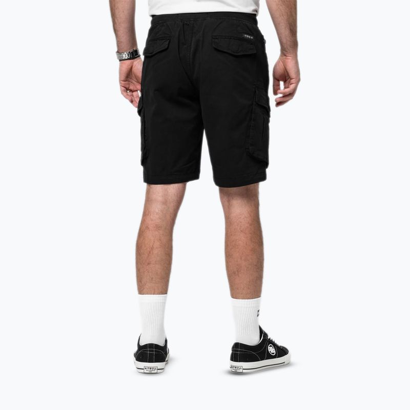 Pantaloncini da uomo Pitbull Proctor Drawstring Cargo neri 2