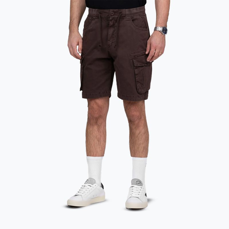 Pantaloncini da uomo Pitbull Proctor Drawstring Cargo dark brown 3