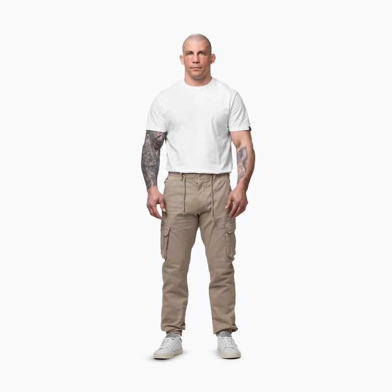 Pantaloni da uomo Pitbull Proctor Drawstring Jogger Cargo light sand 2