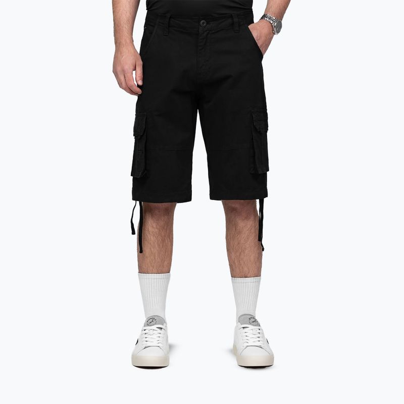 Pantaloncini da uomo Pitbull Volmer Long Cargo neri 3