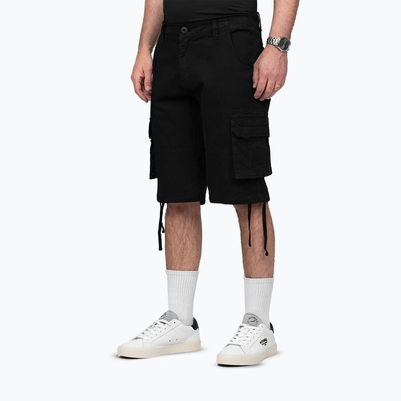 Pantaloncini da uomo Pitbull Volmer Long Cargo neri 4