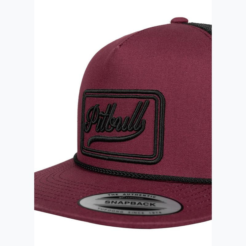 Cappellino con visiera da uomo Pitbull Original 1989 burgundy/black 3
