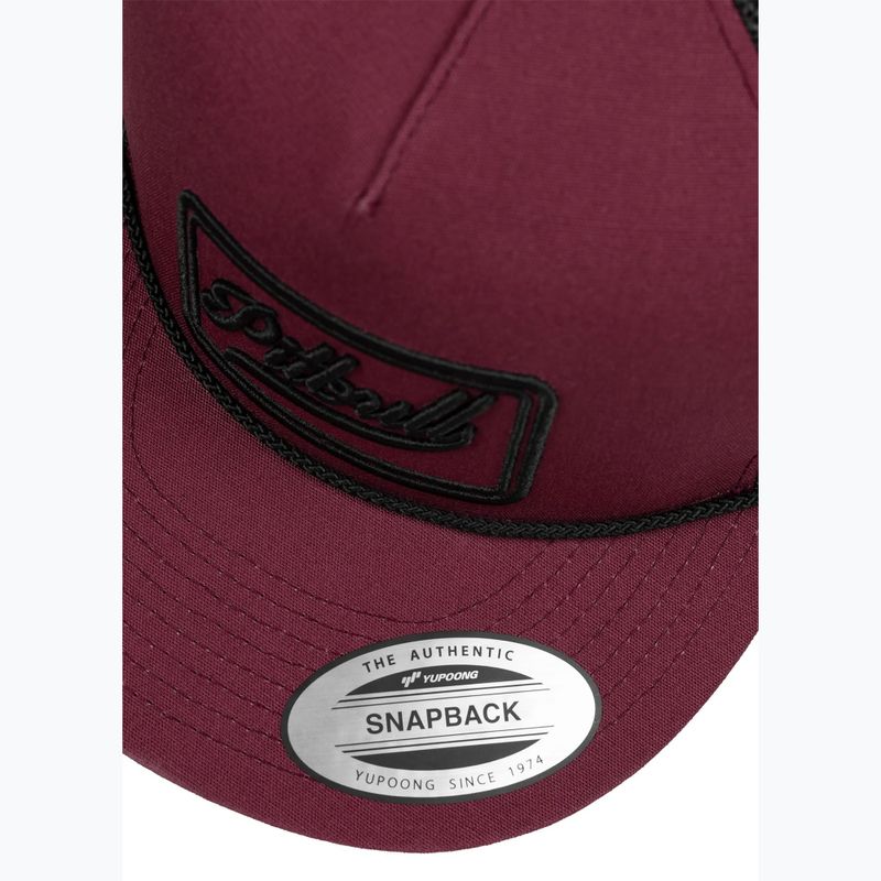 Cappellino con visiera da uomo Pitbull Original 1989 burgundy/black 4