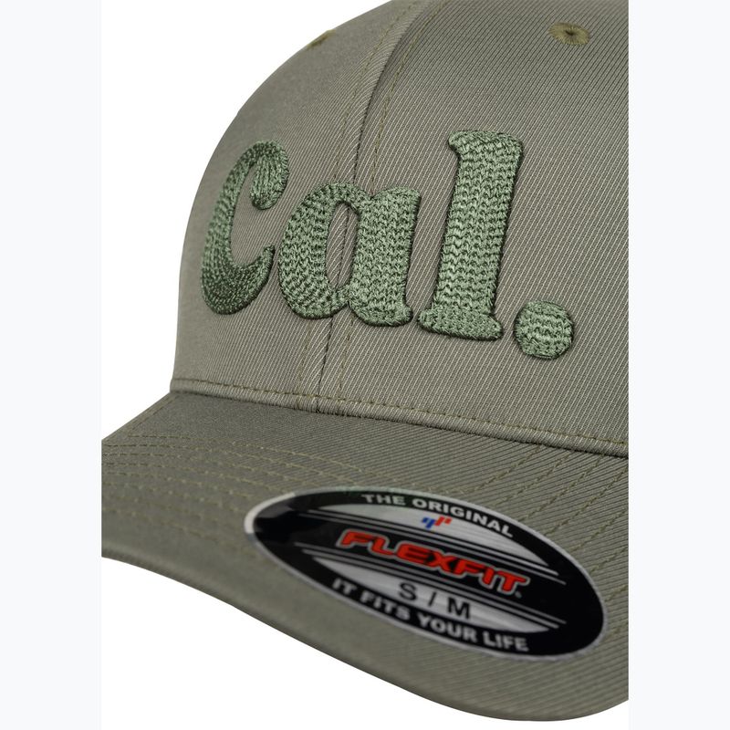 Cappellino con visiera da uomo Pitbull Full Cap 3D Cal Flexfit Dusty Salvia green 3