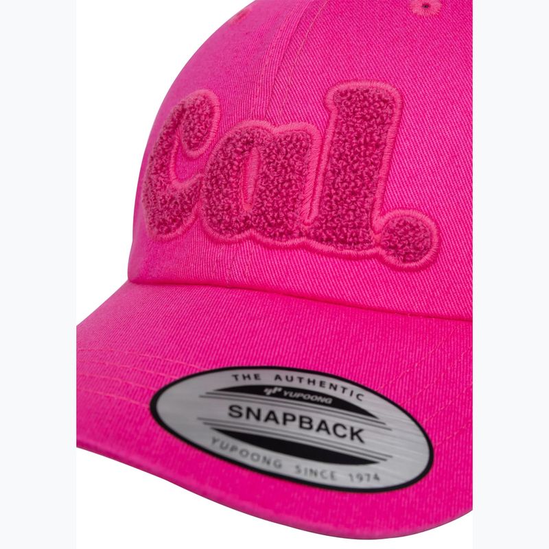 Cappellino con visiera da uomo Pitbull 3D Chenile EMB Cal Classic Low Profile pink 3