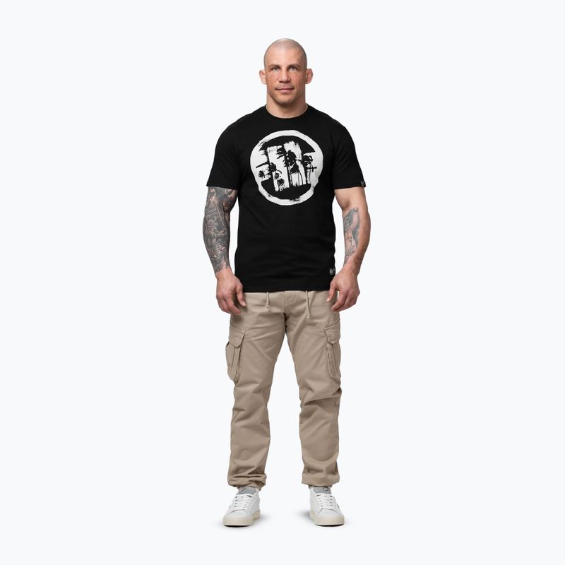 T-shirt da uomo Pitbull Palms black logo 2