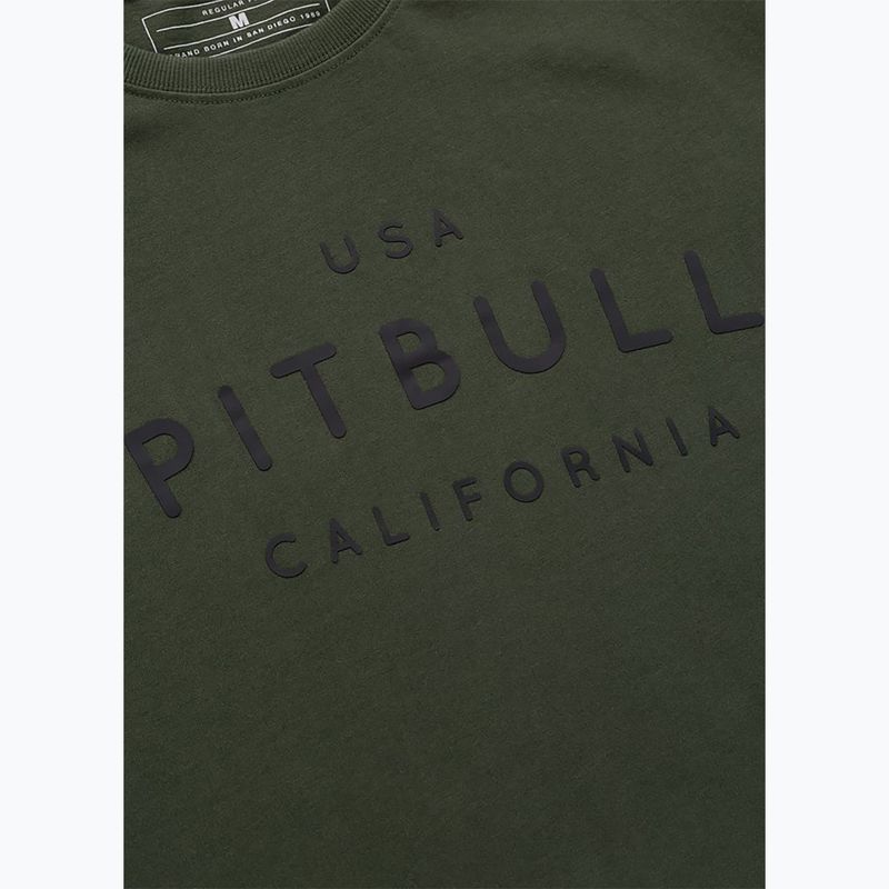 T-shirt da uomo Pitbull USA CAL Big Logo old green 7