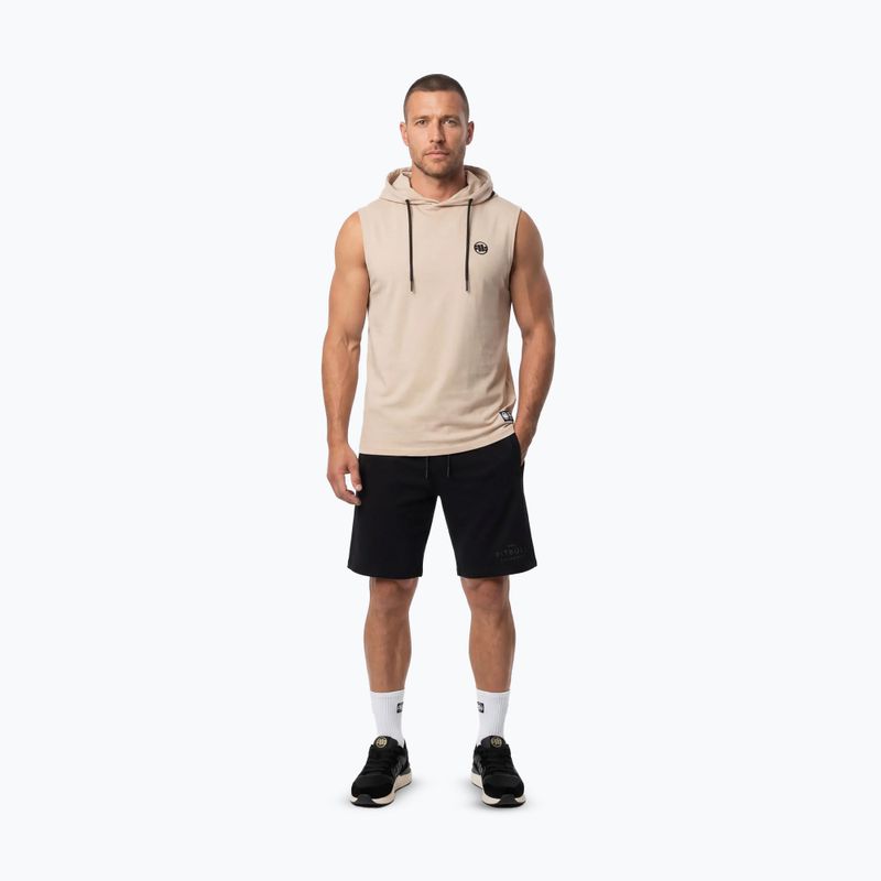 Felpa da allenamento uomo Pitbull Mercado Hilltop Sleeveless Hooded pale sand 2