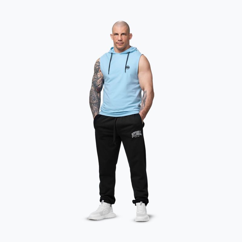 Felpa da allenamento uomo Pitbull Mercado Hilltop Sleeveless Hooded light blue 2