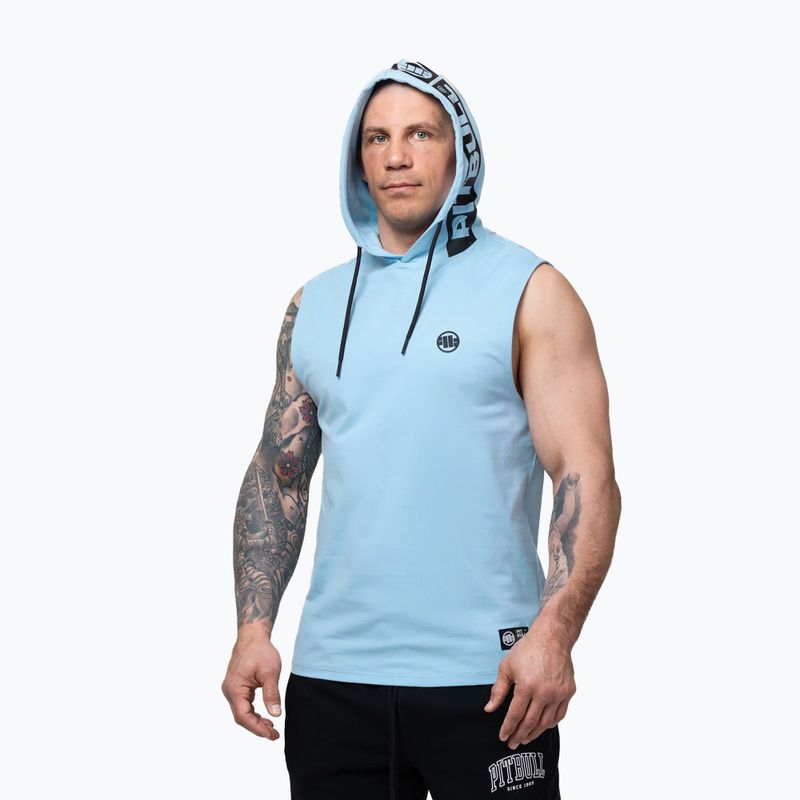 Felpa da allenamento uomo Pitbull Mercado Hilltop Sleeveless Hooded light blue 4