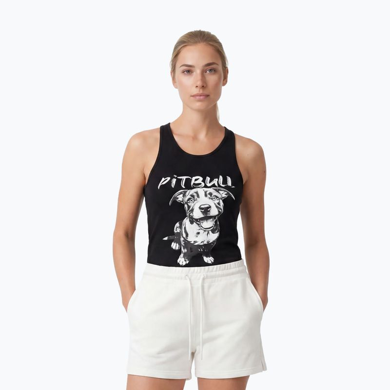 Maglietta da donna Pitbull Puppy 2 Tank Top black