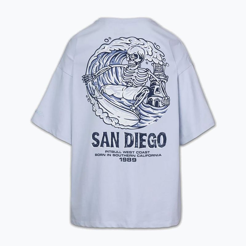 Felpa donna Pitbull Skull Oversize frosted blue 6
