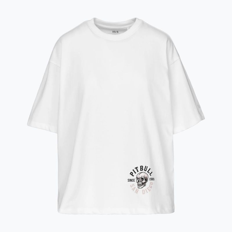 Felpa donna Pitbull Skull Oversize white 4