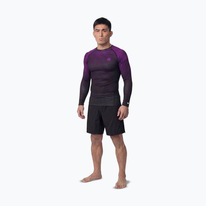 Rashguard a maniche lunghe da uomo Pitbull Belt Rashguard purple 2