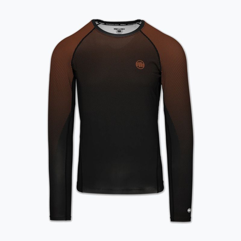 Rashguard a maniche lunghe da uomo Pitbull Belt Rashguard brown 3