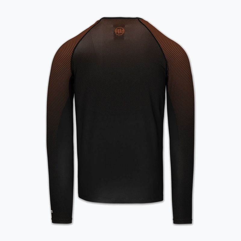 Rashguard a maniche lunghe da uomo Pitbull Belt Rashguard brown 4