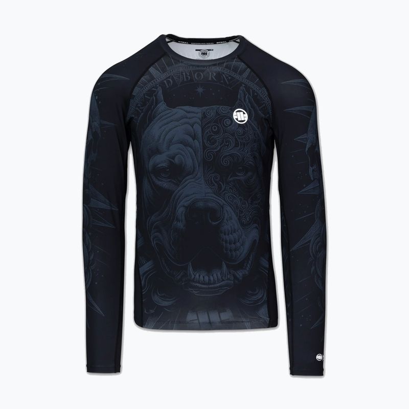 Rashguard a maniche lunghe da uomo Pitbull World Rashguard black 5