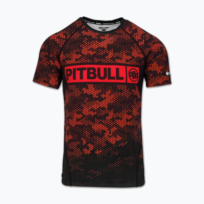 Rashguard da uomo Pitbull Hex Camo Hilltop Rashguard red 3