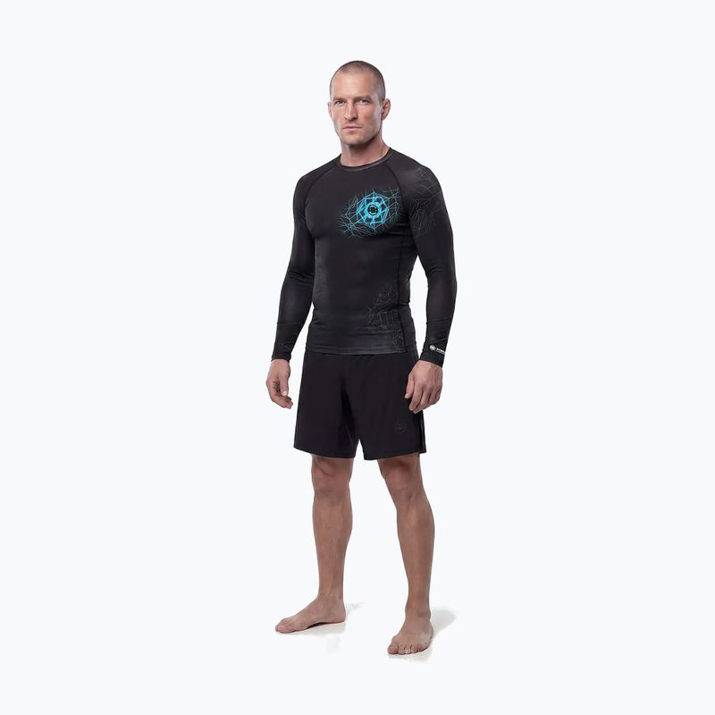 Rashguard a maniche lunghe da uomo Pitbull Ray Rashguard sky blue 2