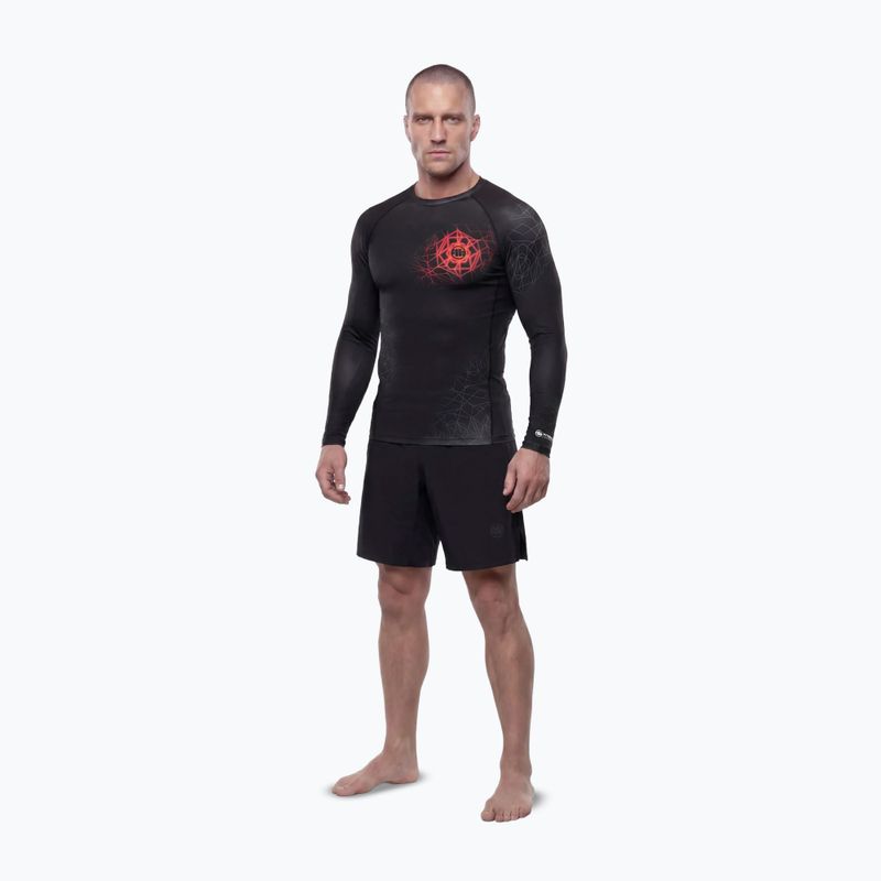 Rashguard a maniche lunghe da uomo Pitbull Ray Rashguard fluo/red 2